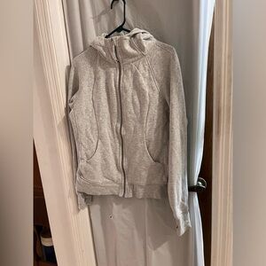 Lululemon lite gray full zip scuba hoodie size 12